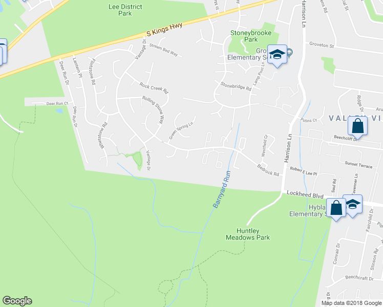 map of restaurants, bars, coffee shops, grocery stores, and more near 4101 Komes Court in Alexandria