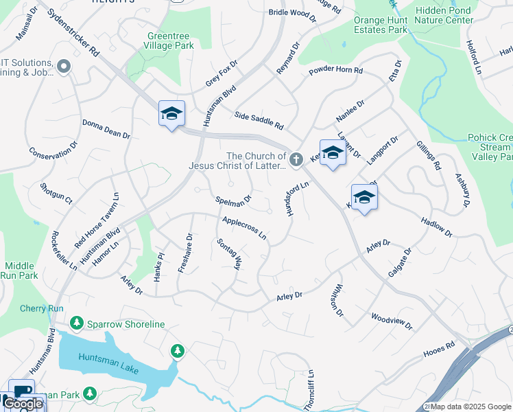 map of restaurants, bars, coffee shops, grocery stores, and more near 8812 Skyron Place in Springfield