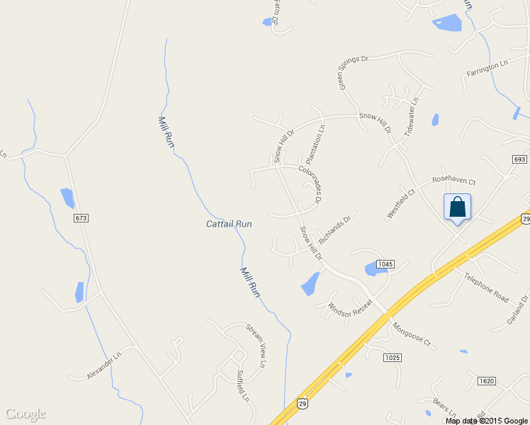 map of restaurants, bars, coffee shops, grocery stores, and more near 5865 University Court in Warrenton