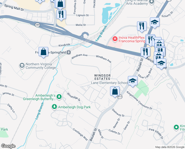 map of restaurants, bars, coffee shops, grocery stores, and more near 6508 Walter Drive in Alexandria