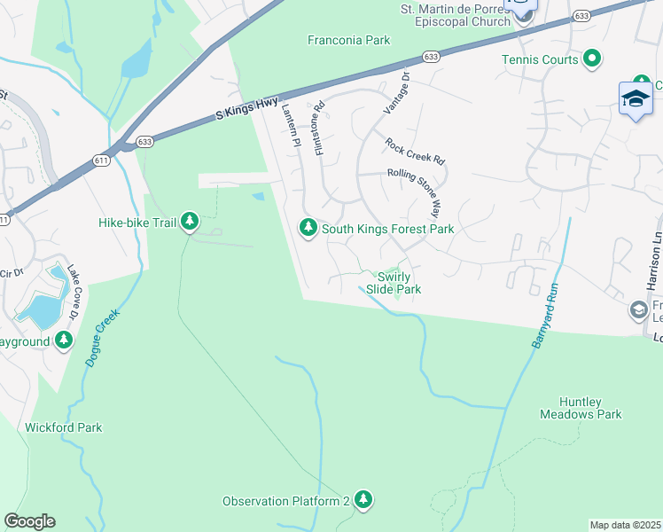 map of restaurants, bars, coffee shops, grocery stores, and more near 7108 Whetstone Road in Alexandria