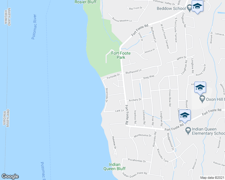 map of restaurants, bars, coffee shops, grocery stores, and more near 1305 Merton Trail in Fort Washington
