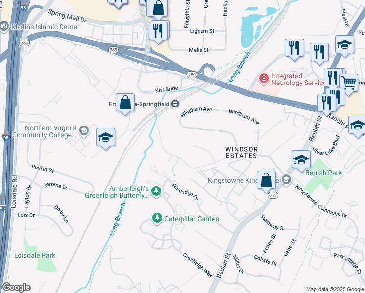 map of restaurants, bars, coffee shops, grocery stores, and more near 6531 Walter Drive in Alexandria
