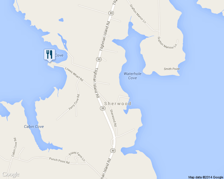 map of restaurants, bars, coffee shops, grocery stores, and more near 21875 Albie Road in Sherwood