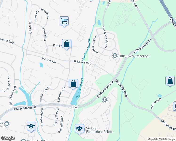 map of restaurants, bars, coffee shops, grocery stores, and more near 12015 Sorrel River Way in Manassas