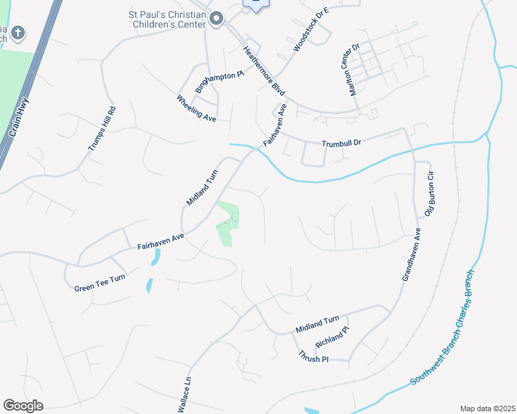 map of restaurants, bars, coffee shops, grocery stores, and more near 12413 Dorsey Lane in Upper Marlboro