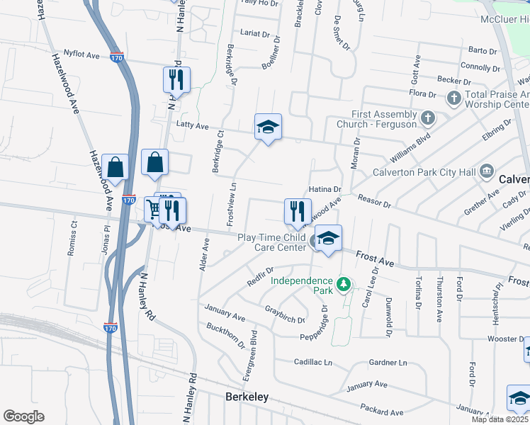 map of restaurants, bars, coffee shops, grocery stores, and more near 8419 Chalons Court in Berkeley