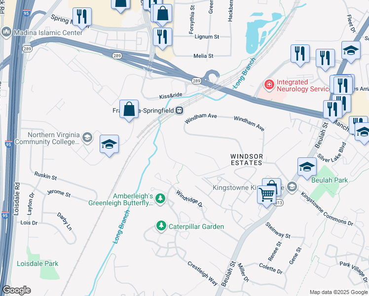 map of restaurants, bars, coffee shops, grocery stores, and more near 6532 Walter Drive in Alexandria