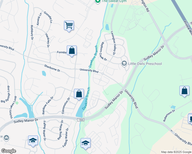 map of restaurants, bars, coffee shops, grocery stores, and more near 12014 Sorrel River Way in Manassas