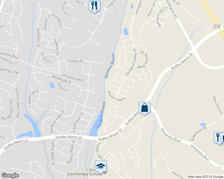 map of restaurants, bars, coffee shops, grocery stores, and more near 12016 Sorrel River Way in Manassas