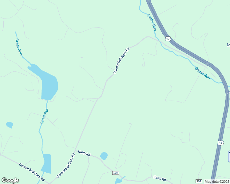 map of restaurants, bars, coffee shops, grocery stores, and more near 7617 Cannonball Gate Road in Warrenton