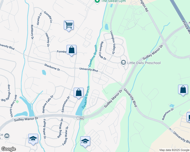 map of restaurants, bars, coffee shops, grocery stores, and more near 12016 Sorrel River Way in Manassas