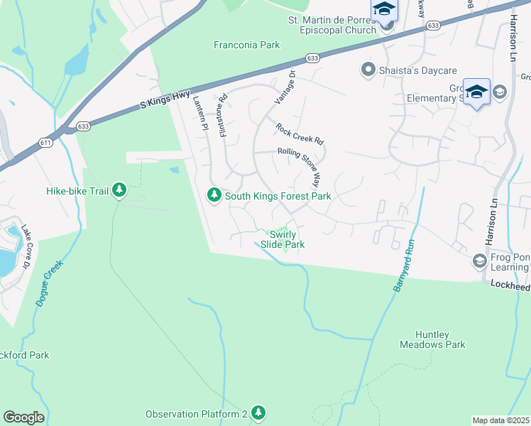 map of restaurants, bars, coffee shops, grocery stores, and more near 4406 Vantage Court in Alexandria