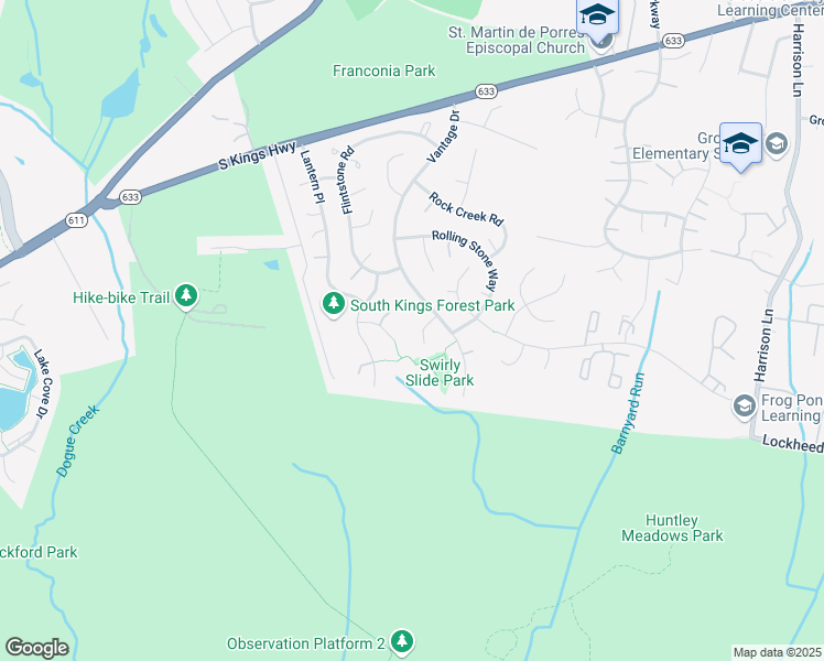 map of restaurants, bars, coffee shops, grocery stores, and more near 4406 Vantage Court in Alexandria