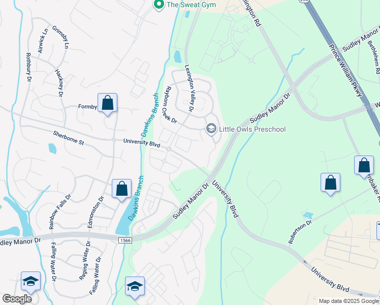 map of restaurants, bars, coffee shops, grocery stores, and more near 11823 Medway Church Loop in Manassas