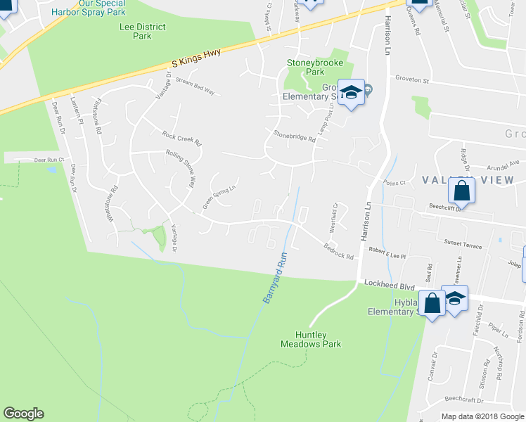 map of restaurants, bars, coffee shops, grocery stores, and more near 7125 Strawn Court in Alexandria