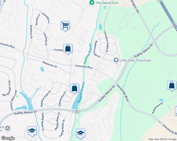 map of restaurants, bars, coffee shops, grocery stores, and more near 9074 Brewer Creek Place in Manassas