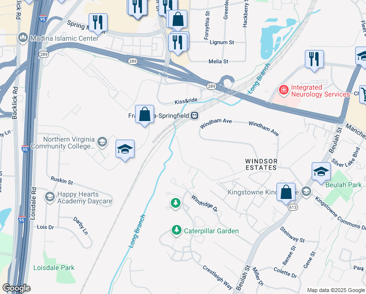 map of restaurants, bars, coffee shops, grocery stores, and more near 7119 Barry Road in Alexandria