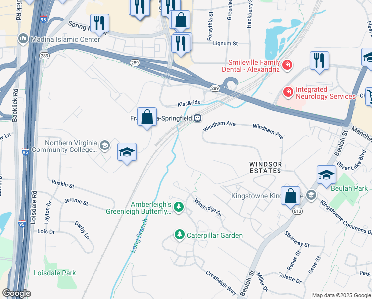 map of restaurants, bars, coffee shops, grocery stores, and more near 7119 Barry Road in Alexandria