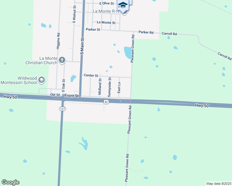 map of restaurants, bars, coffee shops, grocery stores, and more near 1002-1098 East Lane in La Monte