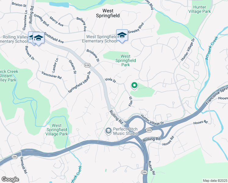 map of restaurants, bars, coffee shops, grocery stores, and more near 8004 Daffodil Court in Springfield