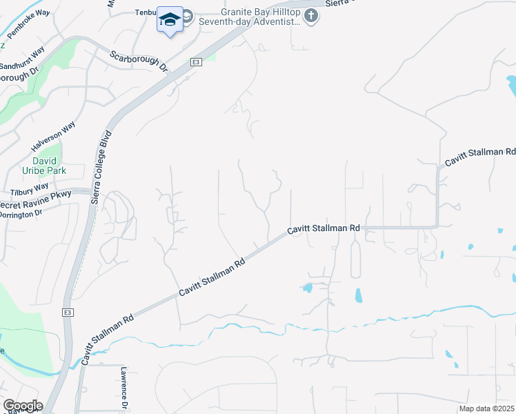 map of restaurants, bars, coffee shops, grocery stores, and more near 3845 J-Bar-B Drive in Granite Bay