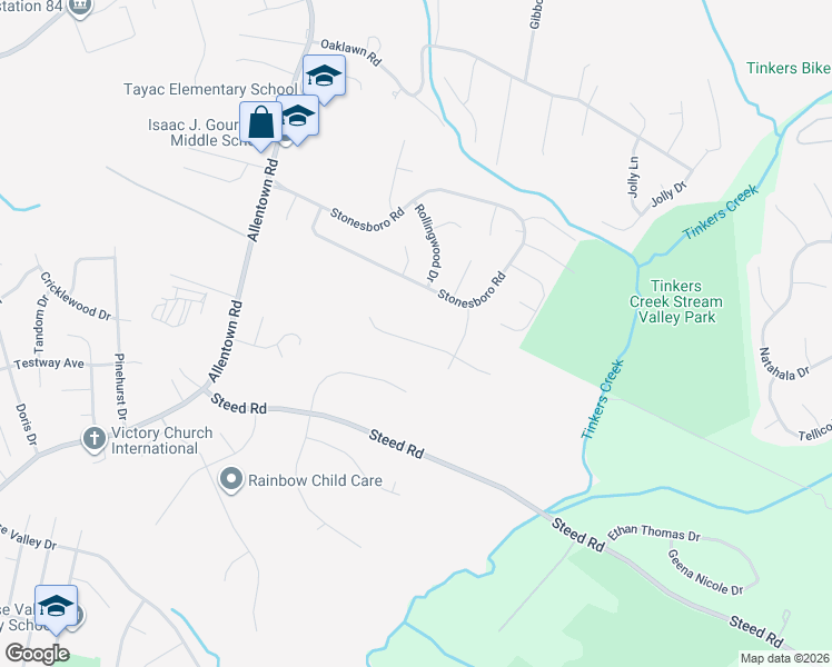 map of restaurants, bars, coffee shops, grocery stores, and more near 3504 Wayneswood Road in Fort Washington