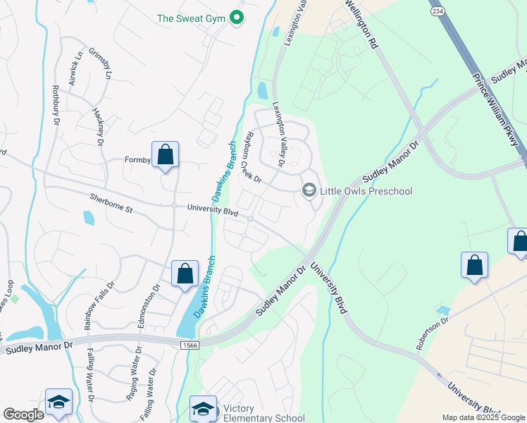 map of restaurants, bars, coffee shops, grocery stores, and more near 11840 Medway Church Loop in Manassas