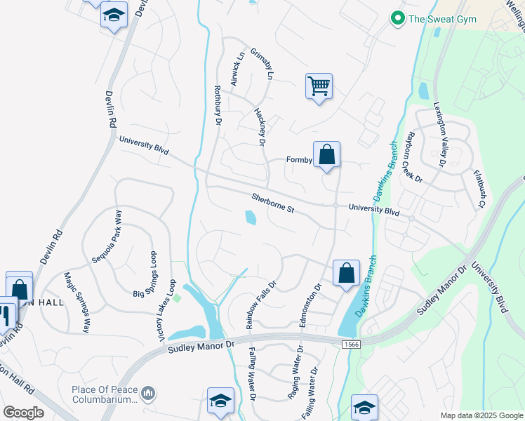 map of restaurants, bars, coffee shops, grocery stores, and more near 8854 Tenbury Court in Bristow