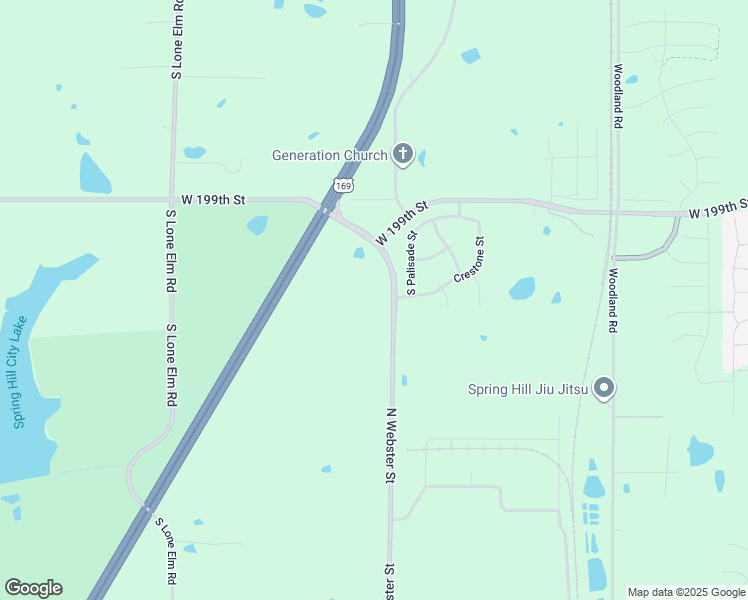 map of restaurants, bars, coffee shops, grocery stores, and more near 20110 North Webster Street in Spring Hill