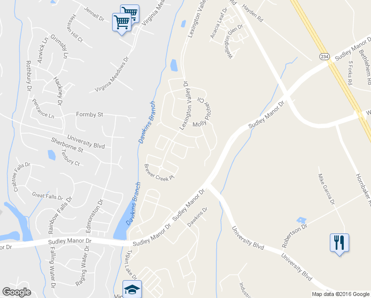 map of restaurants, bars, coffee shops, grocery stores, and more near 8715 Phipps Farm Way in Manassas