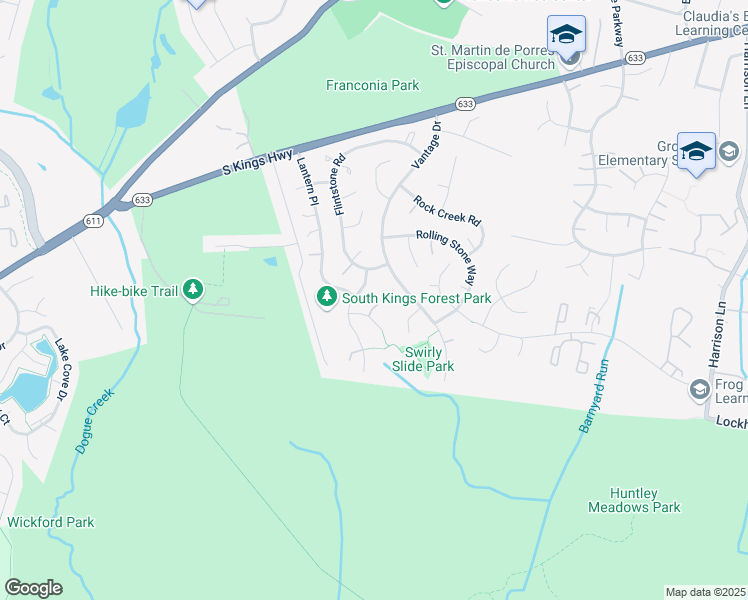 map of restaurants, bars, coffee shops, grocery stores, and more near 4416 Rollingbrooke Court in Alexandria