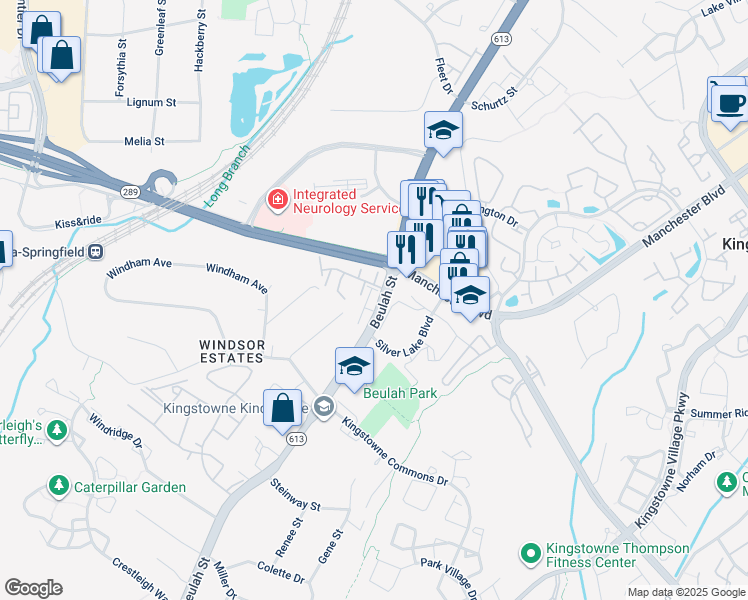 map of restaurants, bars, coffee shops, grocery stores, and more near 6237 Folly Lane in Alexandria