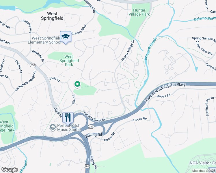 map of restaurants, bars, coffee shops, grocery stores, and more near 7084 Solomon Seal Ct in Springfield