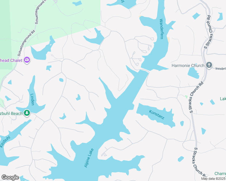 map of restaurants, bars, coffee shops, grocery stores, and more near 1371 Alpine Bend Drive in Innsbrook