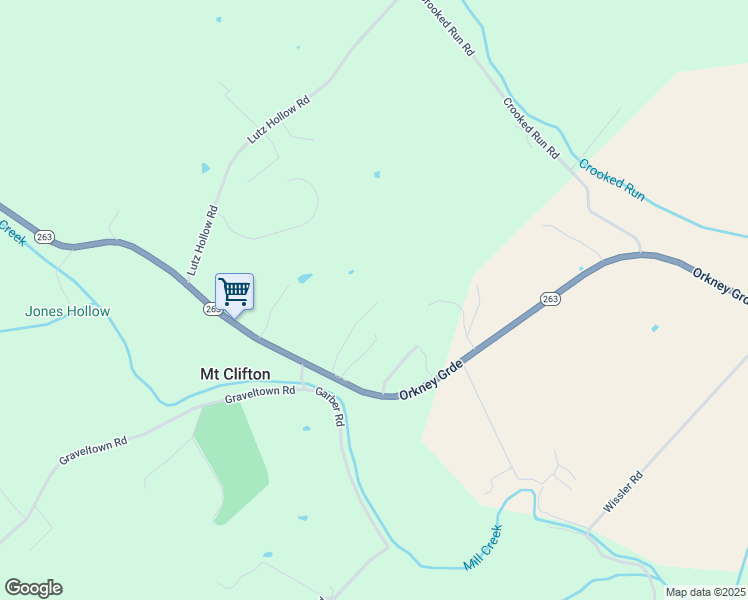 map of restaurants, bars, coffee shops, grocery stores, and more near 219 Mount Clifton Church Lane in Mount Jackson