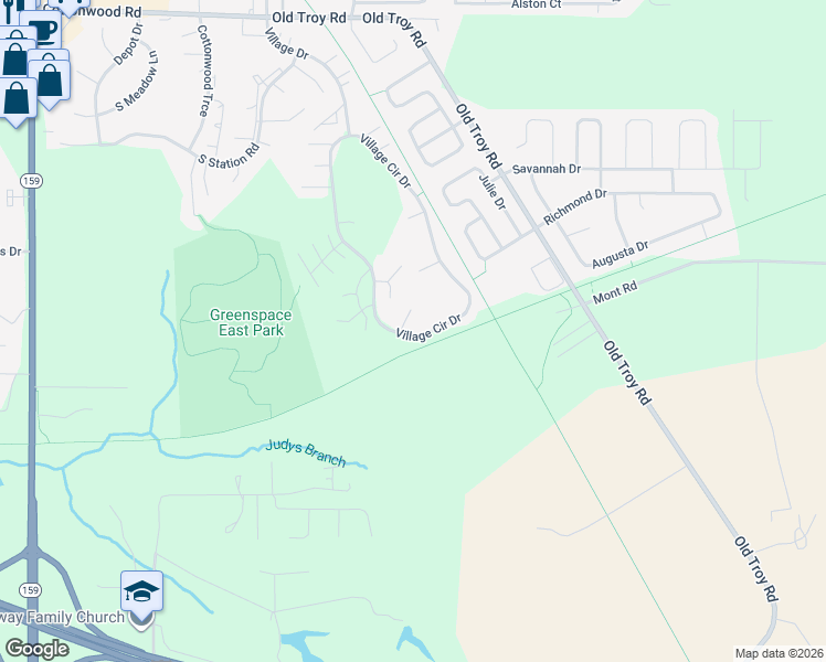 map of restaurants, bars, coffee shops, grocery stores, and more near 1457 Village Circle Drive in Glen Carbon