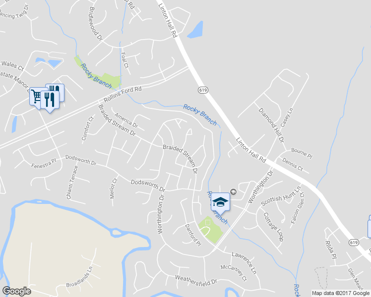 map of restaurants, bars, coffee shops, grocery stores, and more near 8859 Howland Place in Bristow