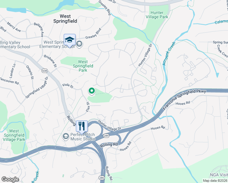 map of restaurants, bars, coffee shops, grocery stores, and more near 7823 Solomon Seal Drive in West Springfield