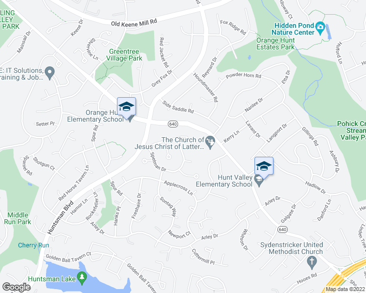 map of restaurants, bars, coffee shops, grocery stores, and more near 6942 Spelman Drive in Springfield