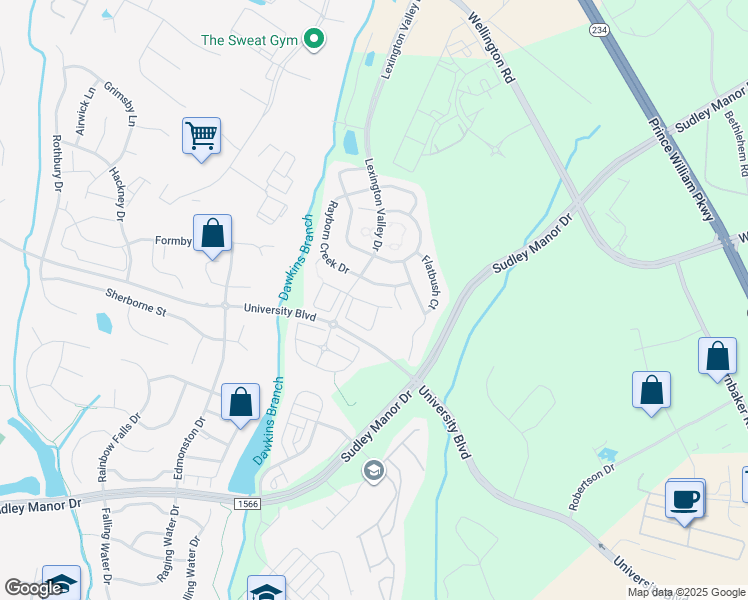 map of restaurants, bars, coffee shops, grocery stores, and more near 8718 Phipps Farm Way in Manassas