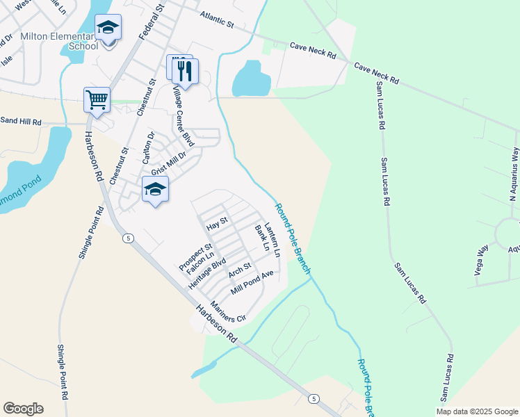 map of restaurants, bars, coffee shops, grocery stores, and more near 140 Lantern Lane in Milton