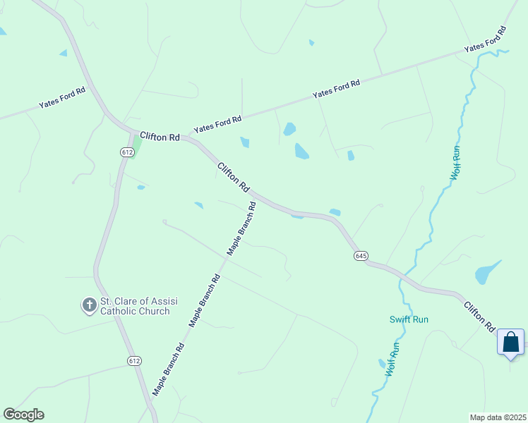 map of restaurants, bars, coffee shops, grocery stores, and more near 7390 Clifton Road in Clifton
