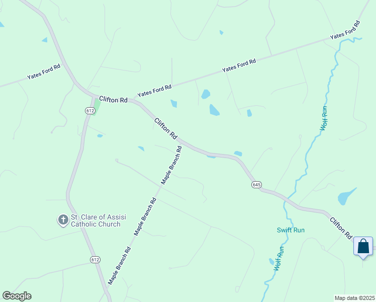 map of restaurants, bars, coffee shops, grocery stores, and more near 7390 Clifton Road in Clifton