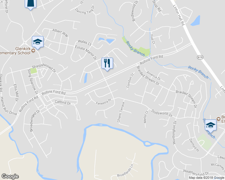 map of restaurants, bars, coffee shops, grocery stores, and more near 13874 Estate Manor Drive in Gainesville
