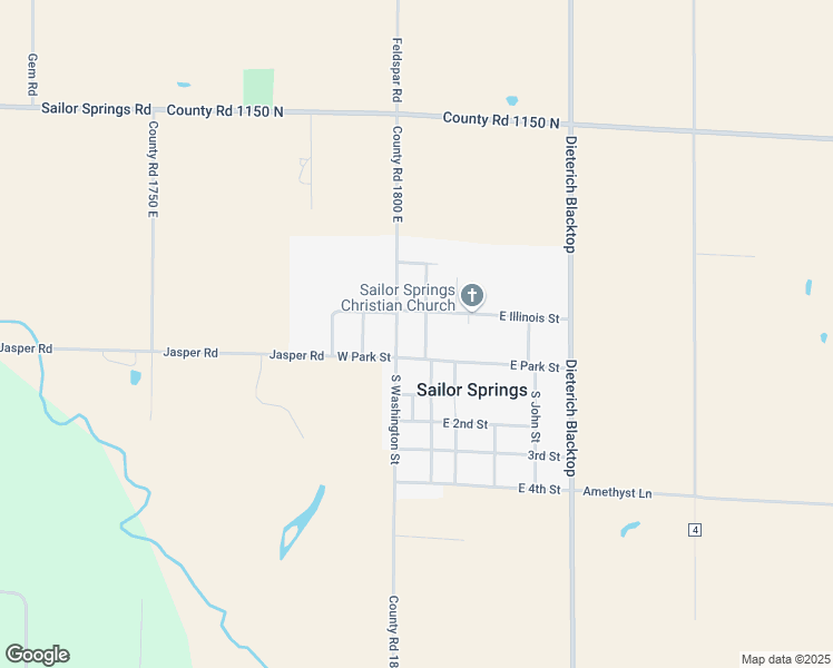 map of restaurants, bars, coffee shops, grocery stores, and more near in Sailor Springs