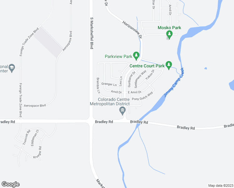 map of restaurants, bars, coffee shops, grocery stores, and more near 4548 Anvil Drive in Colorado Springs