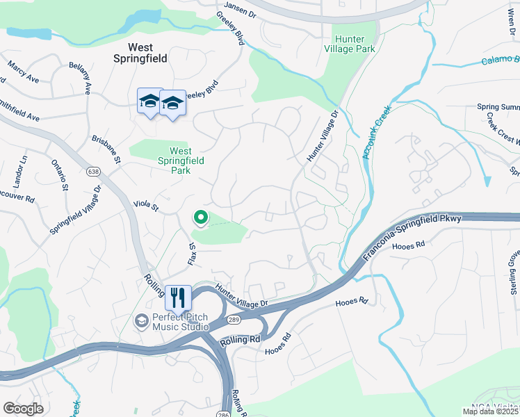 map of restaurants, bars, coffee shops, grocery stores, and more near 7806 Solomon Seal Drive in West Springfield