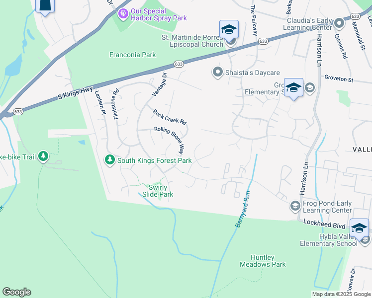 map of restaurants, bars, coffee shops, grocery stores, and more near 4318 Rolling Stone Way in Alexandria