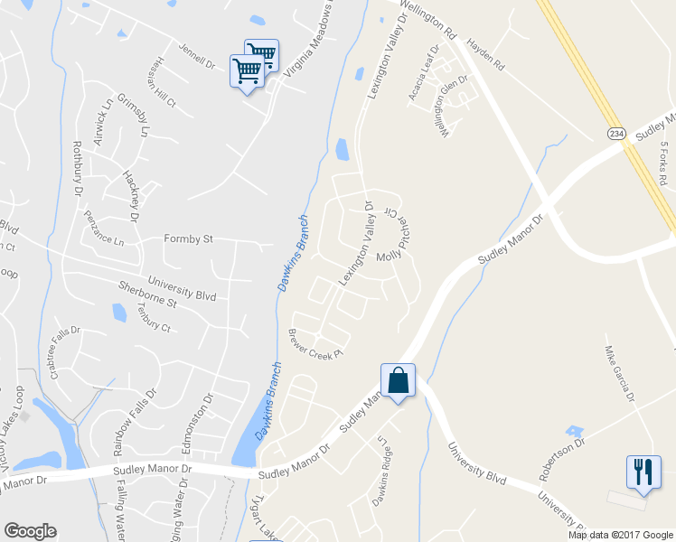 map of restaurants, bars, coffee shops, grocery stores, and more near 11996 Rayborn Creek Drive in Manassas